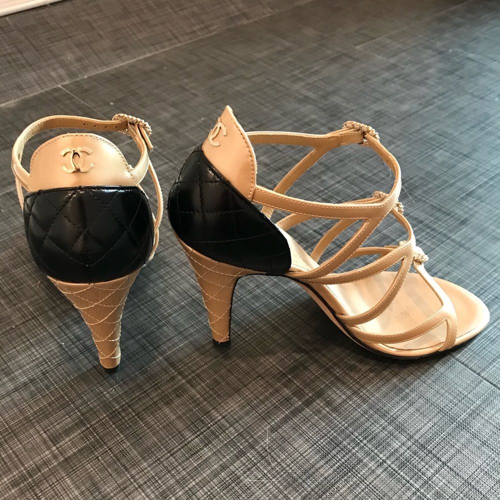 Chanel Black & Beige Heels